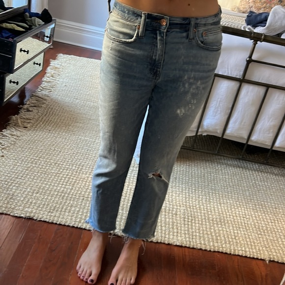 J. Crew Low/Mid Rise Medium Wash Blue Jeans Ankle Length - Picture 2 of 5